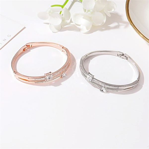 Bulk Jewelry Wholesale gold alloy double diamond bracelet JDC-BT-D457 Wholesale factory from China YIWU China