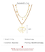 Bulk Jewelry Wholesale gold alloy double eye Necklace JDC-NE-A307 Wholesale factory from China YIWU China