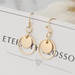 Bulk Jewelry Wholesale gold alloy double-layer small disc hollow round earrings JDC-ES-RL037 Wholesale factory from China YIWU China