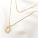 Bulk Jewelry Wholesale gold alloy double-layered necklace JDC-NE-D606 Wholesale factory from China YIWU China