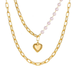 Bulk Jewelry Wholesale gold alloy double Pearl Necklaces JDC-NE-sf065 Wholesale factory from China YIWU China
