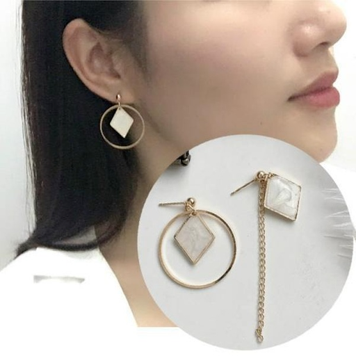 Bulk Jewelry Wholesale gold alloy drop oil circle diamond hollow earrings JDC-ES-RL115 Wholesale factory from China YIWU China