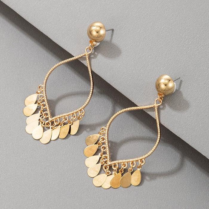 Wholesale gold alloy drop tassel earrings JDC-ES-C078 Earrings JoyasDeChina 9112 Wholesale Jewelry JoyasDeChina Joyas De China