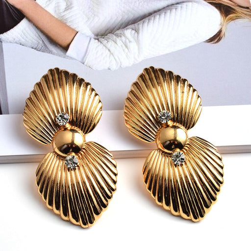 Wholesale gold alloy earrings JDC-ES-SK048 Earrings 深刻 gold Wholesale Jewelry JoyasDeChina Joyas De China