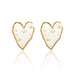 Wholesale gold alloy edging transparent love pearl earrings JDC-ES-C082 Earrings JoyasDeChina 8278 Wholesale Jewelry JoyasDeChina Joyas De China