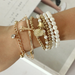 Bulk Jewelry Wholesale gold alloy Eiffel Tower pearl bracelet six-piece set JDC-BT-C042 Wholesale factory from China YIWU China