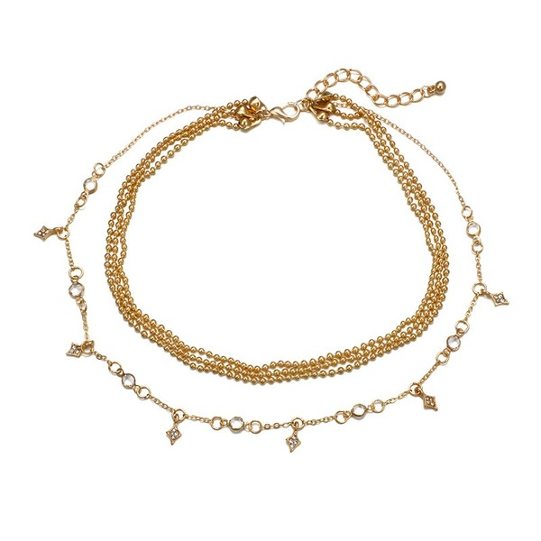Bulk Jewelry Wholesale gold alloy-encrusted star multi-layer necklace JDC-NE-C036 Wholesale factory from China YIWU China