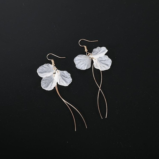 Bulk Jewelry Wholesale gold alloy eternal petal tassel long earrings JDC-ES-RL077 Wholesale factory from China YIWU China