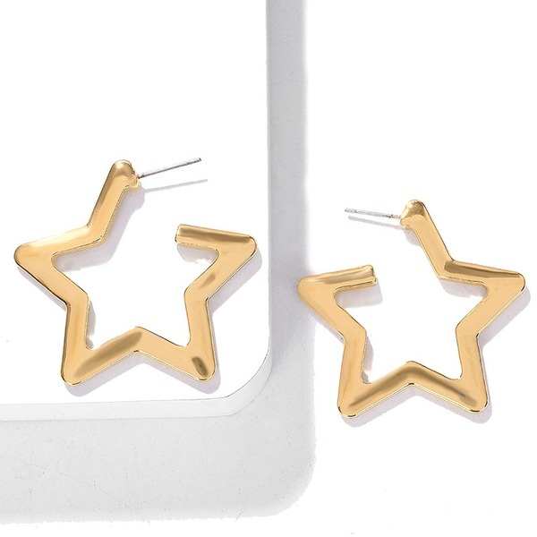 Bulk Jewelry Wholesale gold alloy five pointed star Earrings JDC-ES-V059 Wholesale factory from China YIWU China