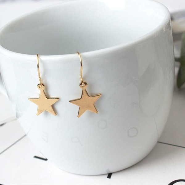 Bulk Jewelry Wholesale gold alloy five-pointed star earrings star earrings JDC-ES-RL150 Wholesale factory from China YIWU China