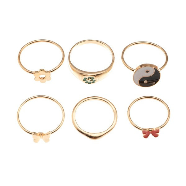 Bulk Jewelry Wholesale gold alloy flower ring JDC-RS-e052 Wholesale factory from China YIWU China
