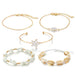 Bulk Jewelry Wholesale gold alloy flower shell bracelet set of 5 JDC-BT-C060 Wholesale factory from China YIWU China