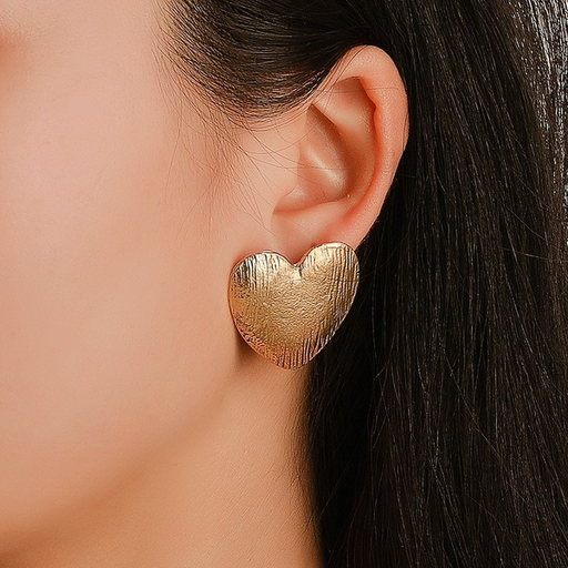 Bulk Jewelry Wholesale gold alloy frosted retro earrings JDC-ES-D445 Wholesale factory from China YIWU China