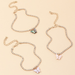 Bulk Jewelry Wholesale gold alloy full diamond butterfly anklet set JDC-AS-GSE005 Wholesale factory from China YIWU China