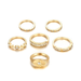Bulk Jewelry Wholesale gold alloy geometric diamond six-pointed star ring set of six JDC-RS-C098 Wholesale factory from China YIWU China