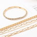 Bulk Jewelry Wholesale gold alloy geometric foot chain 	 JDC-AS-e033 Wholesale factory from China YIWU China