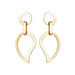 Bulk Jewelry Wholesale gold alloy geometric hollow out water drop Earrings JDC-ES-bq168 Wholesale factory from China YIWU China