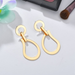 Bulk Jewelry Wholesale gold alloy geometric hollow out water drop Earrings JDC-ES-bq168 Wholesale factory from China YIWU China