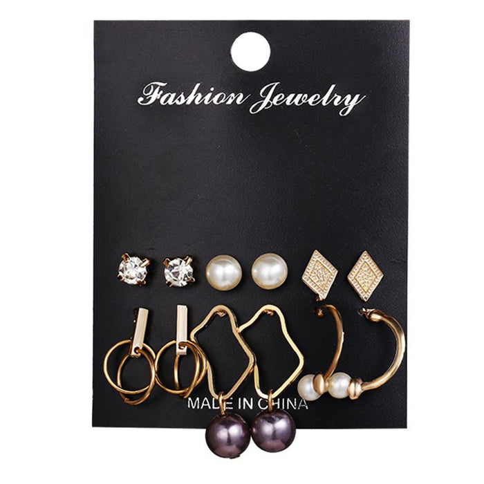 Wholesale gold alloy geometric irregular artificial pearl pendant JDC-ES-F290 earrings JoyasDeChina B12-02-16 Wholesale Jewelry JoyasDeChina Joyas De China