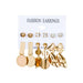 Wholesale gold alloy geometric round piece ear nail girl JDC-ES-D307 earrings JoyasDeChina 01 set 11716 Wholesale Jewelry JoyasDeChina Joyas De China
