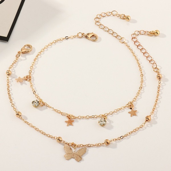 Bulk Jewelry Wholesale gold alloy geometric star butterfly chain JDC-AS-e053 Wholesale factory from China YIWU China