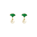 Bulk Jewelry Wholesale gold alloy ginkgo leaf pearl earrings JDC-ES-RL175 Wholesale factory from China YIWU China
