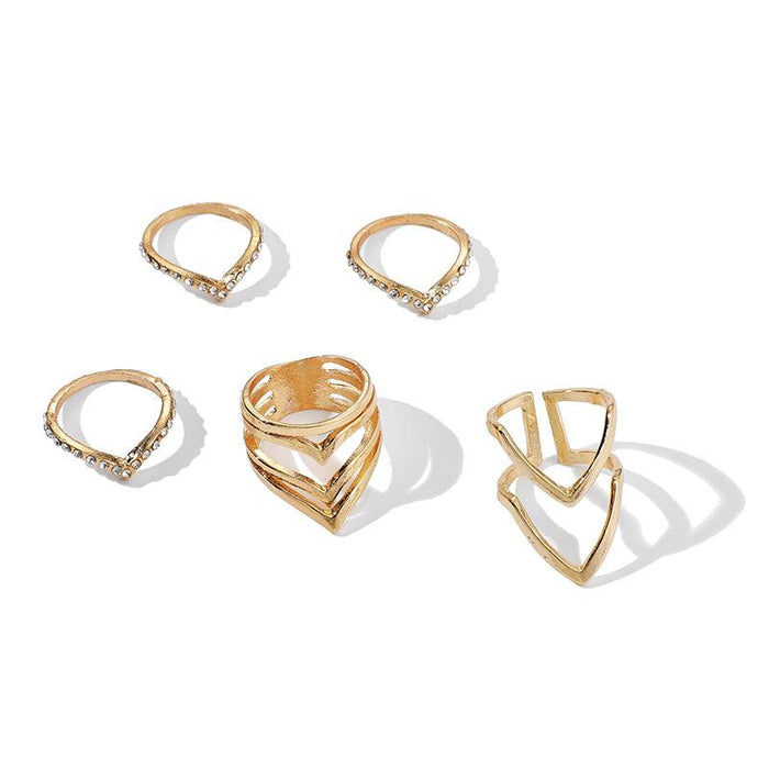 Bulk Jewelry Wholesale gold alloy gold ring set of 5 JDC-RS-C071 Wholesale factory from China YIWU China