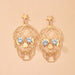 Wholesale gold alloy gold skull face earrings JDC-ES-C107 Earrings JoyasDeChina 14088 Wholesale Jewelry JoyasDeChina Joyas De China