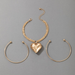 Bulk Jewelry Wholesale gold alloy heart-shaped love peach heart bracelet 3 sets JDC-BT-C046 Wholesale factory from China YIWU China
