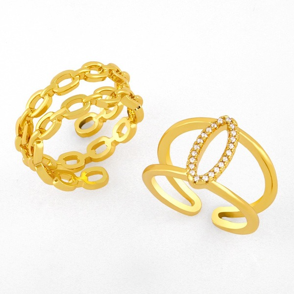 Bulk Jewelry Wholesale gold alloy hip hop multilayer hollow ring JDC-RS-AS049 Wholesale factory from China YIWU China