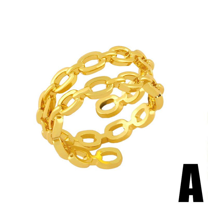 Bulk Jewelry Wholesale gold alloy hip hop multilayer hollow ring JDC-RS-AS049 Wholesale factory from China YIWU China