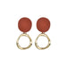 Bulk Jewelry Wholesale gold alloy hollow contrast Earrings JDC-ES-bq045 Wholesale factory from China YIWU China