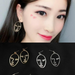 Bulk Jewelry Wholesale gold alloy hollow face earrings JDC-ES-RL117 Wholesale factory from China YIWU China
