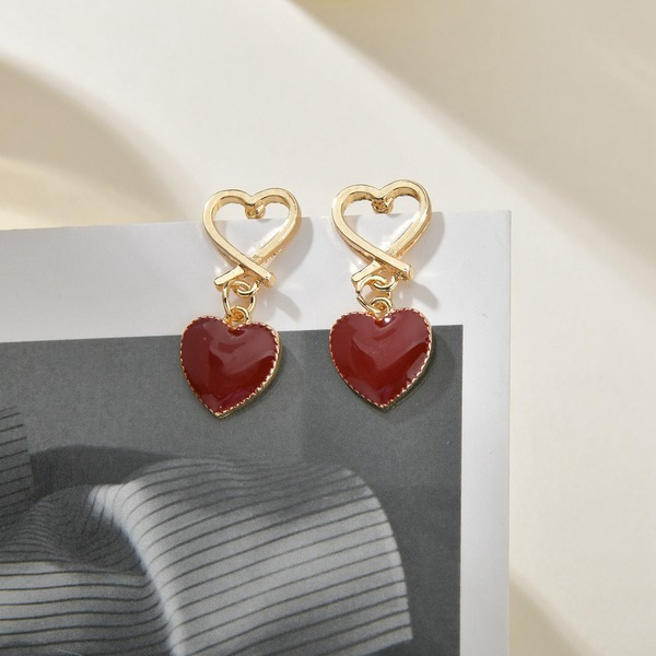 Bulk Jewelry Wholesale gold alloy hollow love Earrings JDC-ES-bq108 Wholesale factory from China YIWU China