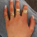 Bulk Jewelry Wholesale gold alloy hollow ring JDC-RS-e054 Wholesale factory from China YIWU China