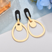 Bulk Jewelry Wholesale gold alloy hollow water drop Earrings JDC-ES-bq031 Wholesale factory from China YIWU China