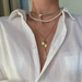 Bulk Jewelry Wholesale gold alloy imitation pearl snake-shaped multilayer necklace JDC-NE-KunJ071 Wholesale factory from China YIWU China