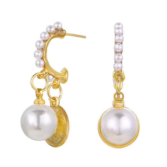 Wholesale gold alloy inlaid pearl geometric earrings JDC-ES-F301 earrings JoyasDeChina C18-05-07 Wholesale Jewelry JoyasDeChina Joyas De China