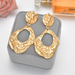 Bulk Jewelry Wholesale gold alloy irregular groove hollow Earrings JDC-ES-bq077 Wholesale factory from China YIWU China
