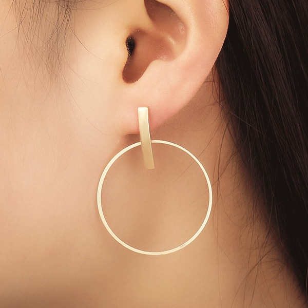 Bulk Jewelry Wholesale gold alloy large circle women's earrings JDC-ES-D439 Wholesale factory from China YIWU China
