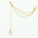 Wholesale gold alloy leaf tassel earrings JDC-ES-D462 Earrings JoyasDeChina Golden 9376 Wholesale Jewelry JoyasDeChina Joyas De China