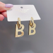Bulk Jewelry Wholesale gold alloy letter B Earrings JDC-ES-sf019 Wholesale factory from China YIWU China