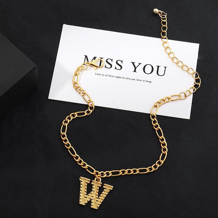 Bulk Jewelry Wholesale gold alloy letter chain  JDC-AS-e059 Wholesale factory from China YIWU China