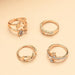 Bulk Jewelry Wholesale gold alloy letter-encrusted zircon ring JDC-RS-e111 Wholesale factory from China YIWU China