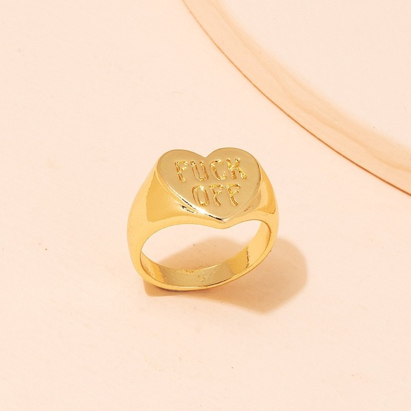Bulk Jewelry Wholesale gold alloy letter love ring JDC-RS-RXAYN002 Wholesale factory from China YIWU China