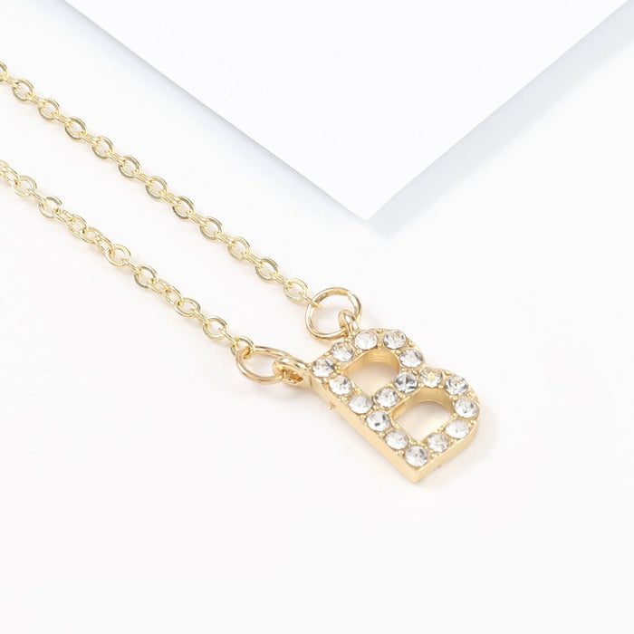 Wholesale gold alloy letter necklace JDC-NE-JL193 Necklaces 氿乐 B Wholesale Jewelry JoyasDeChina Joyas De China