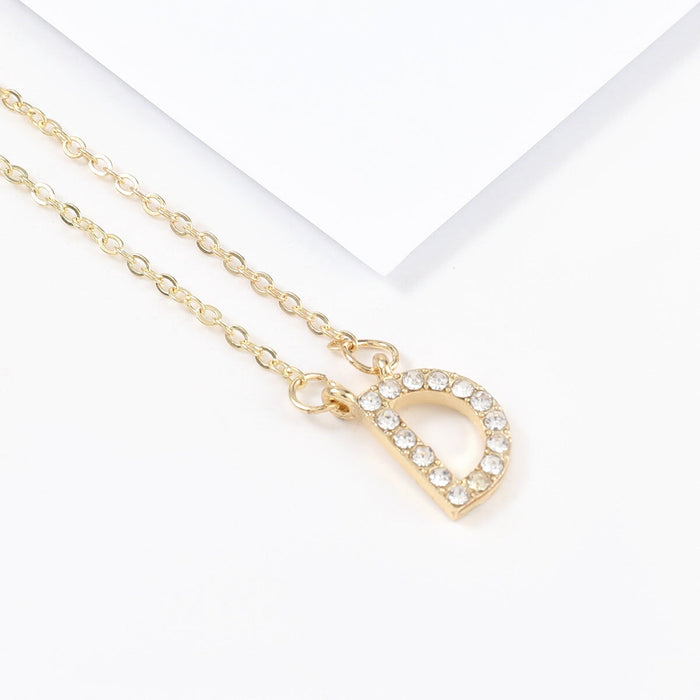 Wholesale gold alloy letter necklace JDC-NE-JL193 Necklaces 氿乐 D Wholesale Jewelry JoyasDeChina Joyas De China