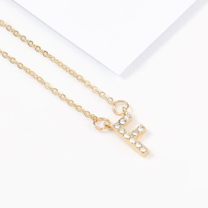 Wholesale gold alloy letter necklace JDC-NE-JL193 Necklaces 氿乐 F Wholesale Jewelry JoyasDeChina Joyas De China