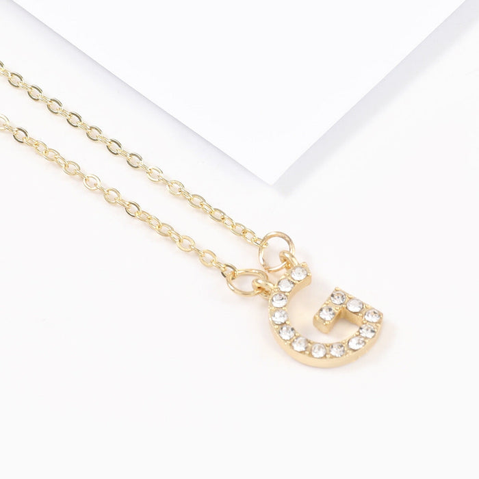 Wholesale gold alloy letter necklace JDC-NE-JL193 Necklaces 氿乐 G Wholesale Jewelry JoyasDeChina Joyas De China