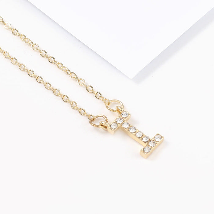 Wholesale gold alloy letter necklace JDC-NE-JL193 Necklaces 氿乐 I Wholesale Jewelry JoyasDeChina Joyas De China